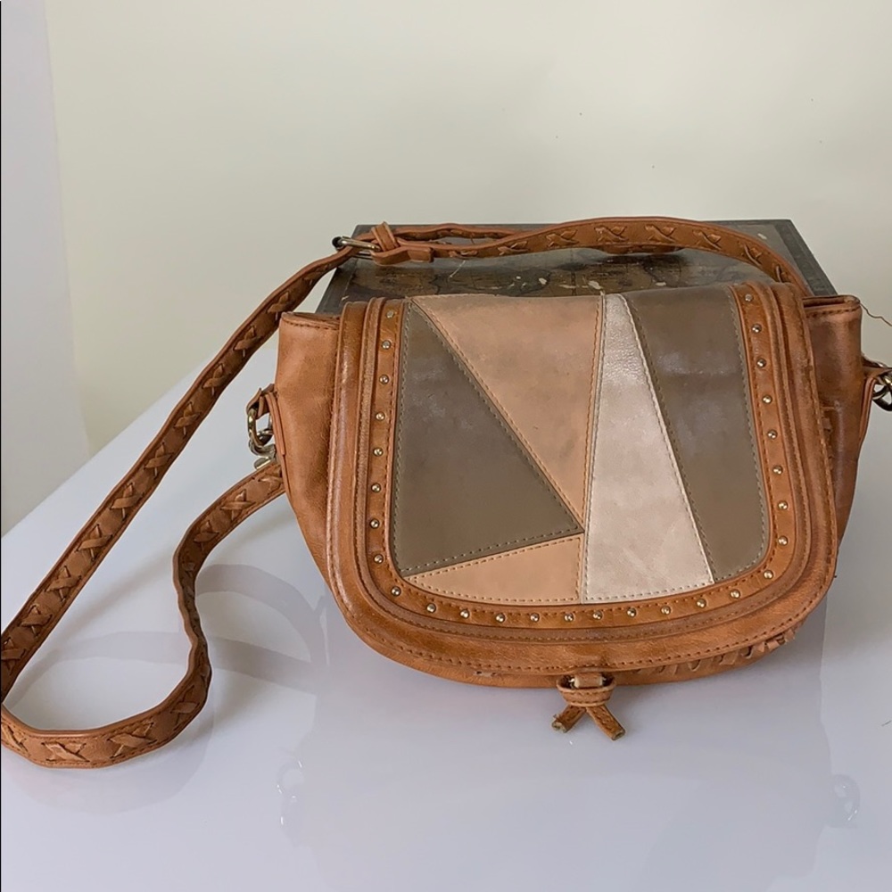 Women’s 80s brown faux leather purse
